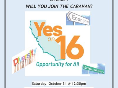 Prop 16 yes flyer